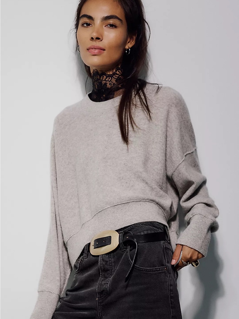 Free People Solstice Cashmere Pullover XS Color: Pearl River NWT